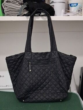 Urban Expressions Quilted Black Tote Bag